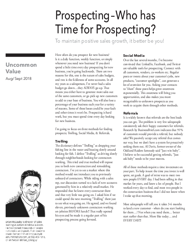 0518 Who Has Time For Prospecting - PS Uncommon Value