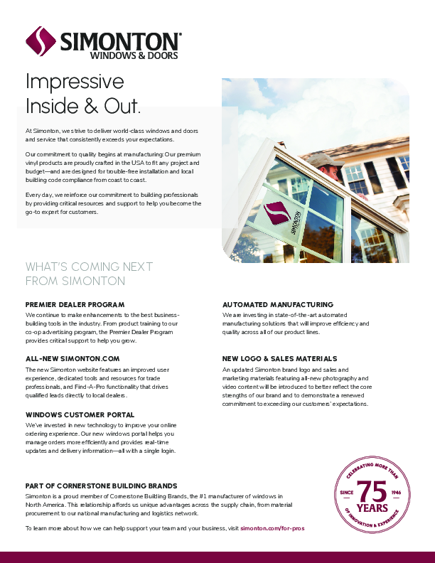 Why Simonton - Professional (West)