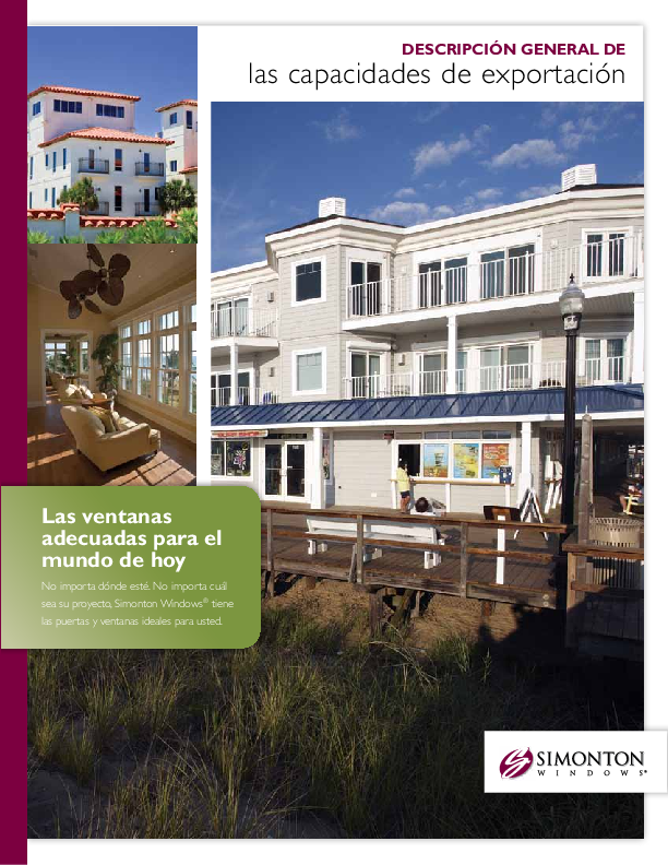 Simonton Export Brochure (Spanish)