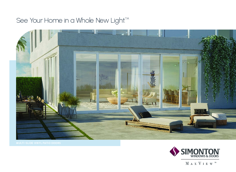 Simonton MaxView Multi-Slide Patio Door Brochure
