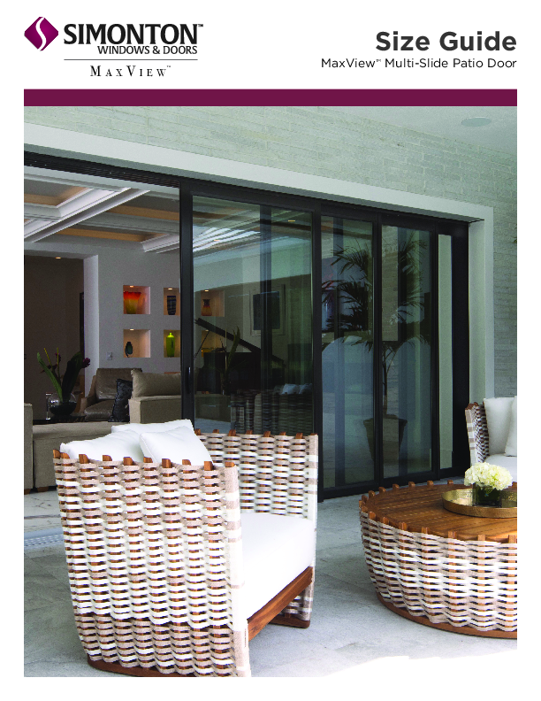 MaxView Multi-Slide Patio Door Size Guide