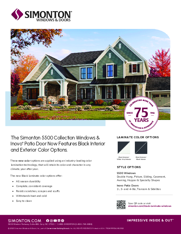 Simonton 5500 & Inovo Black Laminate Flyer